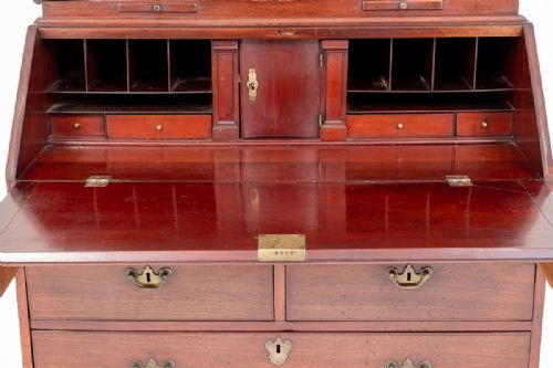 WONDERFUL GEORGIAN MAHOGANY BUREAU BOOKCASE - ADDITIONAL PHOTO 5