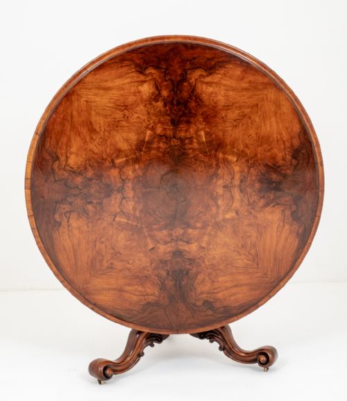 Mid Victorian Figured Walnut Centre Table
