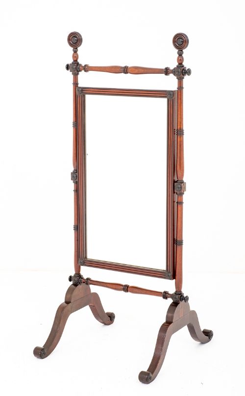 Regency Mahogany Cheval Mirror