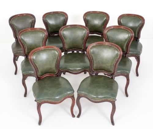Set of 9 Victorian Mahogany Dining Chairs
