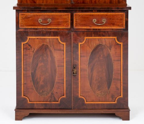 fig 1. Amazing Mahogany Sheraton Revival Glazed Library Bookcase