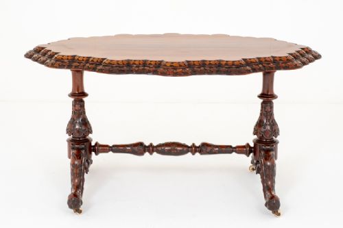 VERY GOOD ROSEWOOD IRISH CENTRE TABLE - ADDITIONAL PHOTO 1