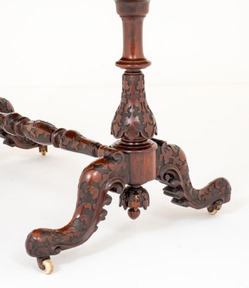 VERY GOOD ROSEWOOD IRISH CENTRE TABLE - ADDITIONAL PHOTO 2