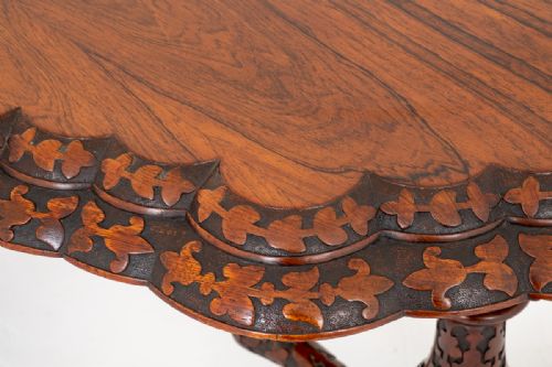 VERY GOOD ROSEWOOD IRISH CENTRE TABLE - ADDITIONAL PHOTO 3