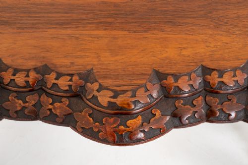 VERY GOOD ROSEWOOD IRISH CENTRE TABLE - ADDITIONAL PHOTO 4