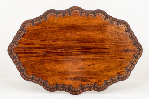 VERY GOOD ROSEWOOD IRISH CENTRE TABLE - ADDITIONAL PHOTO 7