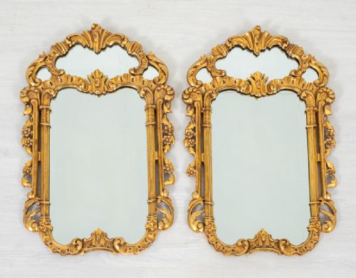 Pair of Pretty Gilt Italian Wall Mirrors