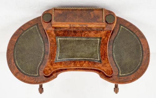 PRETTY VICTORIAN WALNUT SHAPED WRITING TABLE - ADDITIONAL PHOTO 9