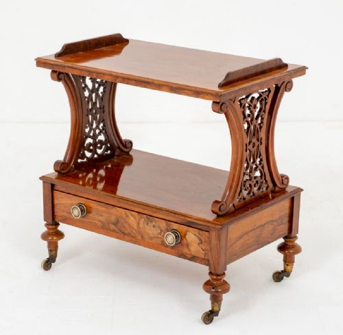 Victorian Figured Walnut Etagere