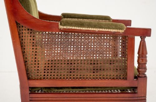 IMPRESSIVE MAHOGANY WILLIAM IV BERGERE CHAIR - ADDITIONAL PHOTO 5