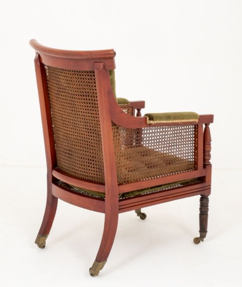 IMPRESSIVE MAHOGANY WILLIAM IV BERGERE CHAIR - ADDITIONAL PHOTO 6