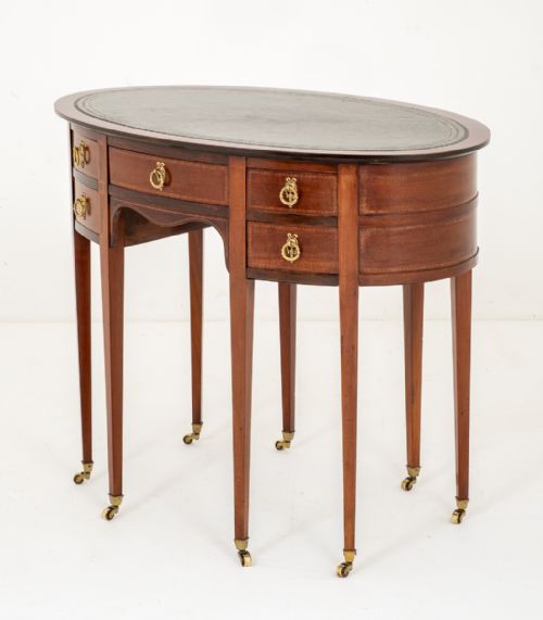 Mahogany Sheraton Revival Writing Table.