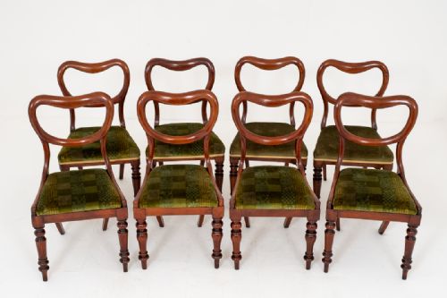 Harlequin Set of 8 Mahogany Victorian Dining Chairs