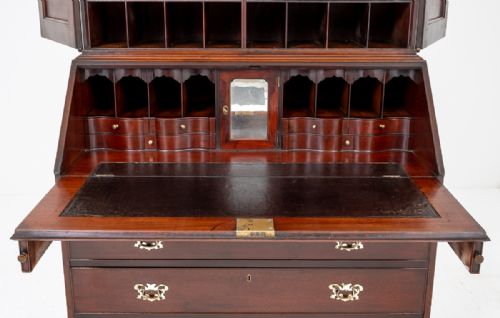 GEORGE II MAHOGANY BUREAU BOOKCASE - ADDITIONAL PHOTO 5