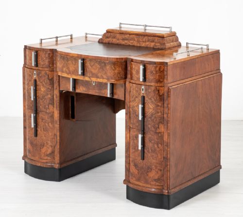 Stunning Art Deco Burr Walnut Desk