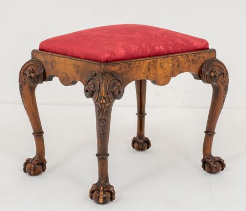 Good Quality Victorian Walnut Stool
