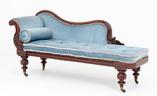 William IV Mahogany Chaise Longue