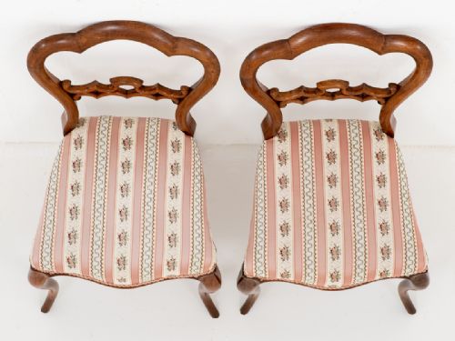 PRETTY PAIR OF VICTORIAN MAHOGANY SIDE CHAIRS - ADDITIONAL PHOTO 6