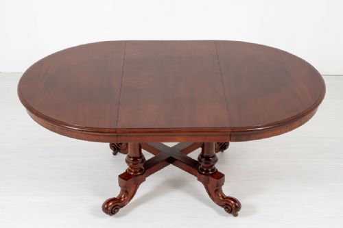Victorian Mahogany Extending Circular Dining Table.