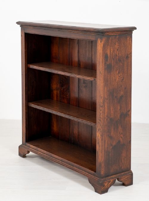 Solid Oak Open Bookcase