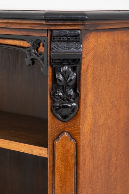 fig 1. Victorian Blonde Oak Open Bookcase