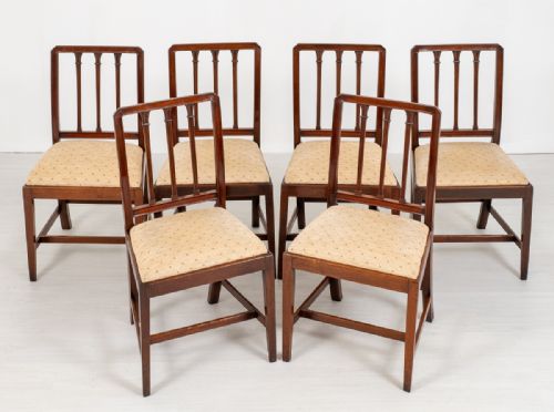Set of 6 Georgian Mahogany Dining Chairs
