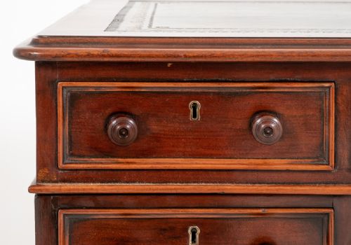 fig 2. Victorian Mahogany 2 Pedestal Desk