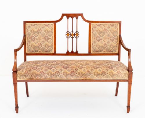 fig 1. Elegant Sheraton Revival Inlaid Parlour Suite