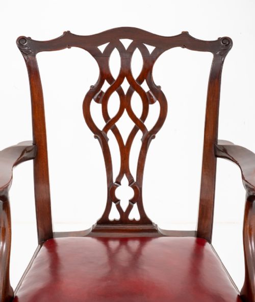fig 2. Set of 8 mahogany Chippendale Style Dining Chairs