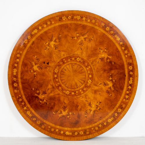 Outstanding 6ft Diameter  Mahogany Marquetry Dining Table