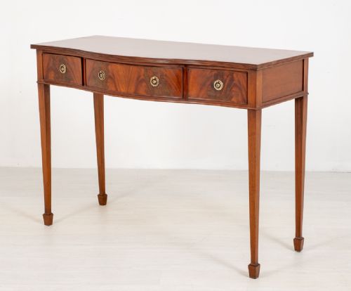 Mahogany Regency Style 3 Drawer Serpentine Sever