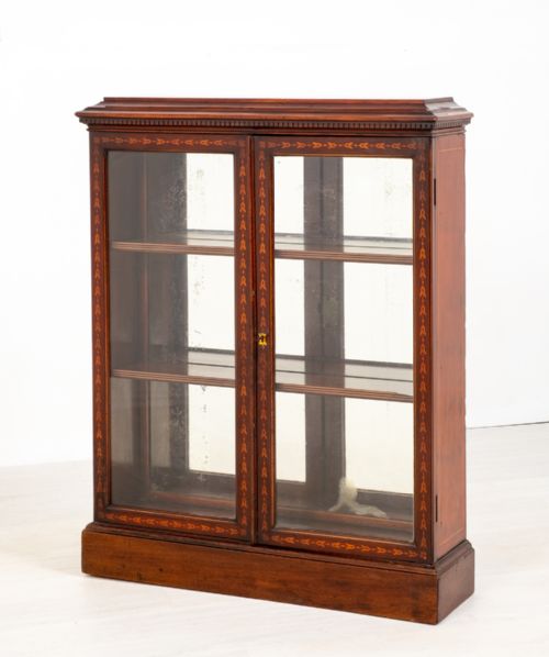 Mahogany 2 Door Glazed Bookcase