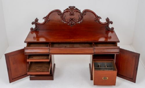 VICTORIAN MAHOGANY PEDESTAL SIDEBOARD - ADDITIONAL PHOTO 4
