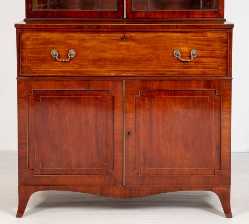 fig 1. Regency Mahogany Secretaire Bookcase