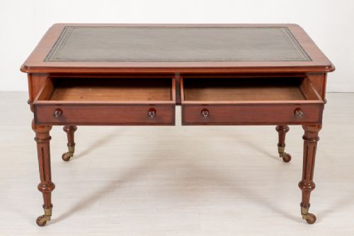 fig 1. Mid Victorian Mahogany 2 Drawer Writing Table