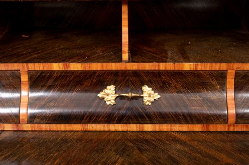 FRENCH WALNUT AND MARQUETRY BONHEUR DE JOUR - ADDITIONAL PHOTO 10