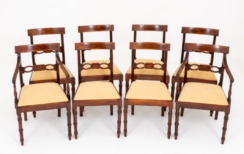 Set of 8 Mahogany Regency Dining Chairs