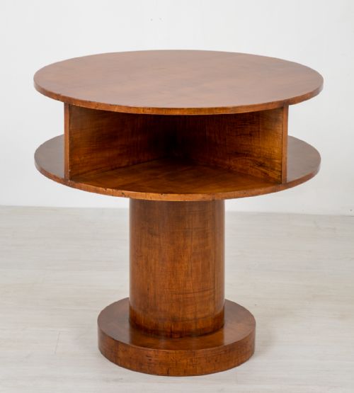 Art Deco Sycamore Cylindrical Occasional Table