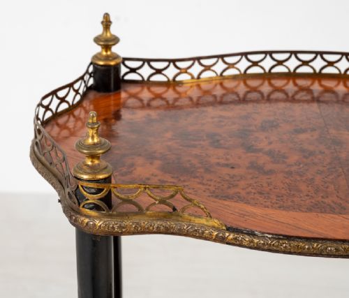 PRETTY FRENCH AMBOYNA ETAGERE - ADDITIONAL PHOTO 3