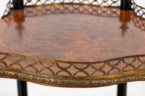 PRETTY FRENCH AMBOYNA ETAGERE - ADDITIONAL PHOTO 7