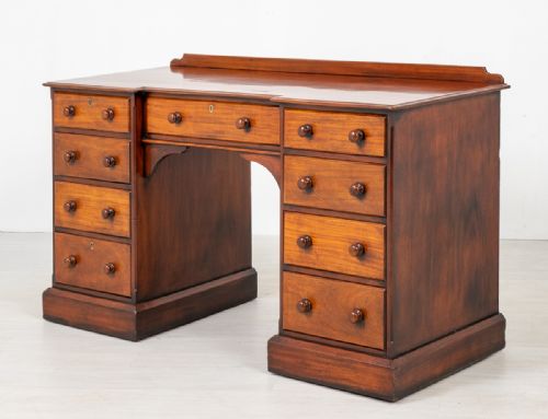 Victorian Mahogany Pedestal Desk