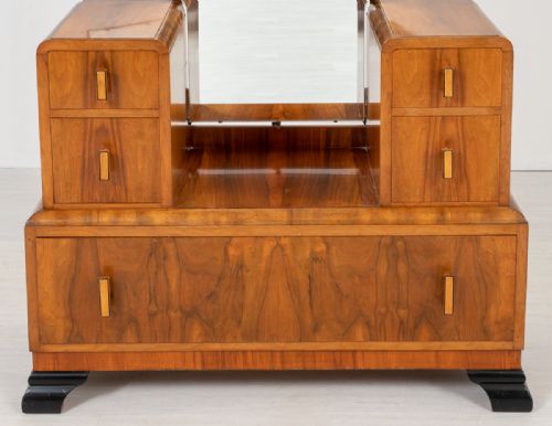 fig 1. Quality Walnut Art Deco Dressing Table