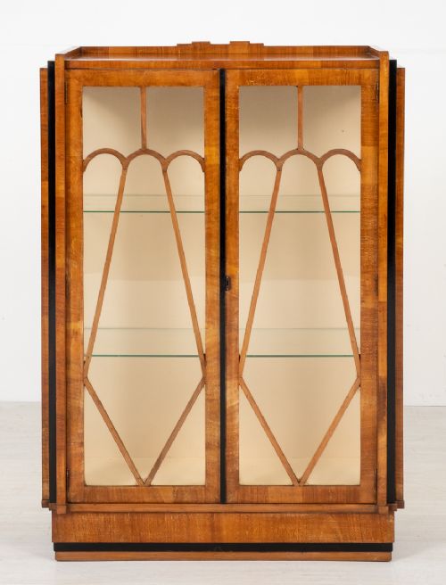 Very Stylish Art Deco 2 Door Glazed Display Cabinet