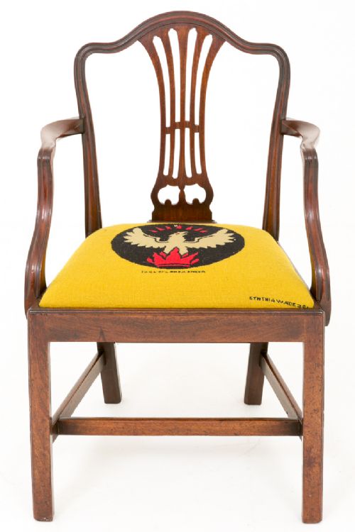 Mahogany Hepplewhite Style Desk Chair