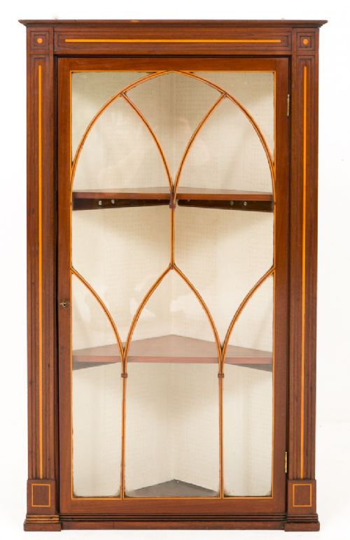 Georgian Mahogany Hanging Corner Cabinet