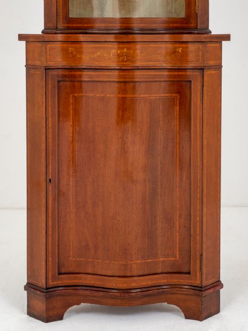 fig 1. Mahogany Sheraton Revival Inlaid Corner Cabinet
