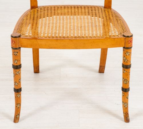 fig 1. Pretty Regency Style Satinwood Decorated Chair