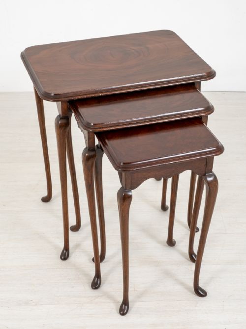 Mahogany Nest of 3 Tables.