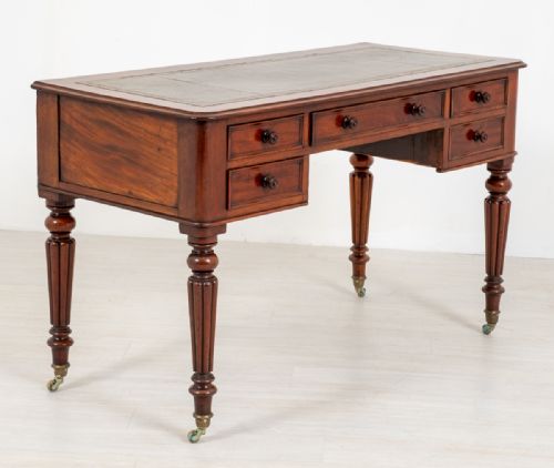 Victorian 5 Drawer Mahogany Writing Table