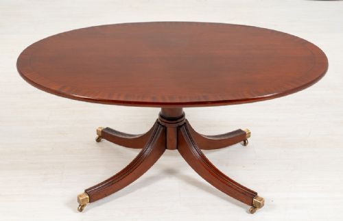 Mahogany Regency Style Oval Coffee Table